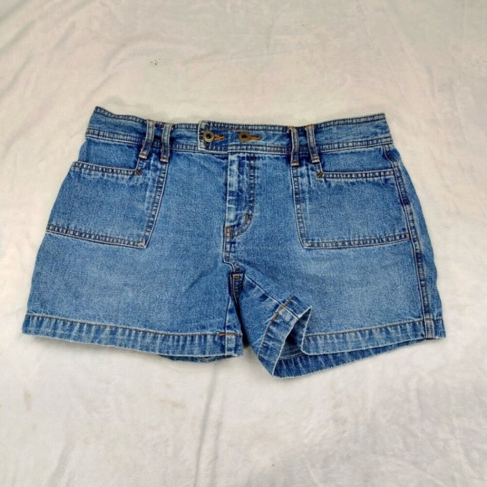 GH BASS & CO WOMENS VINTAGE Y2K BLUE JEAN DENIM 100% COTTON SHORTS SIZE 8